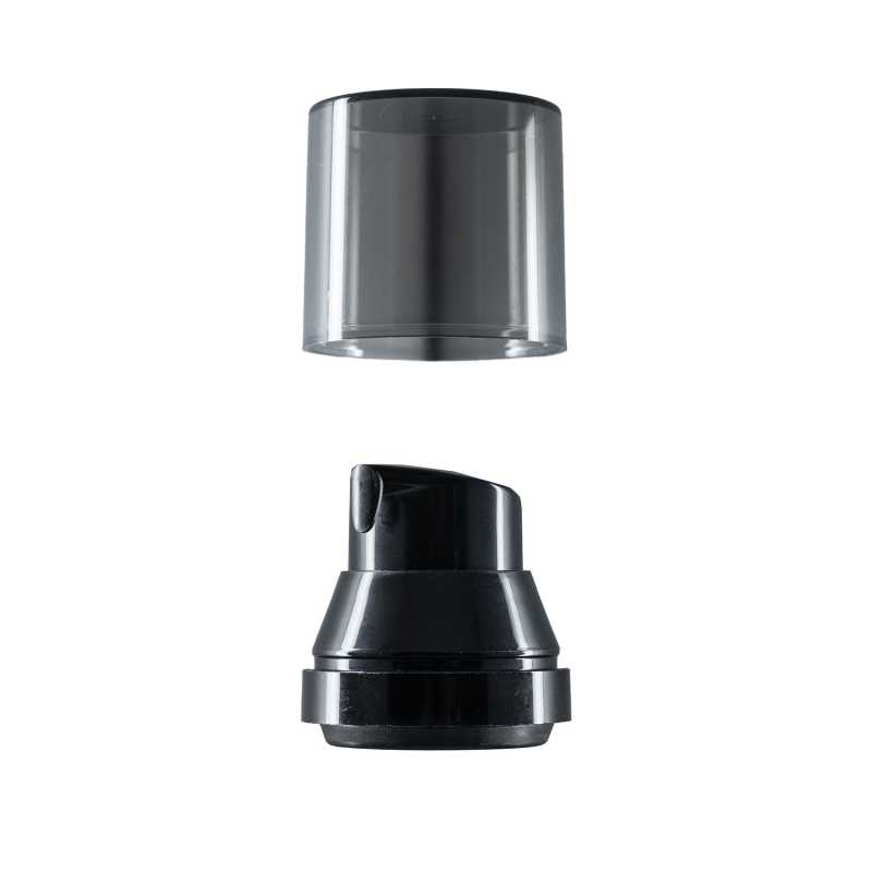 Sopra-tappo nero per flacone airless, 30/50 ml