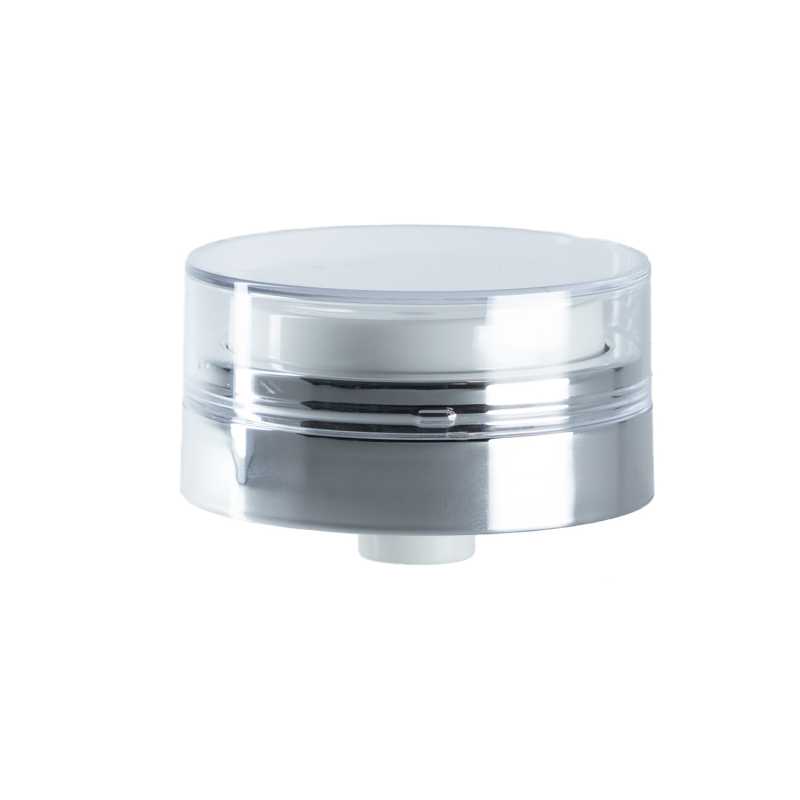 Coperchio bianco-argento con pompa per vaso airless, 50 ml